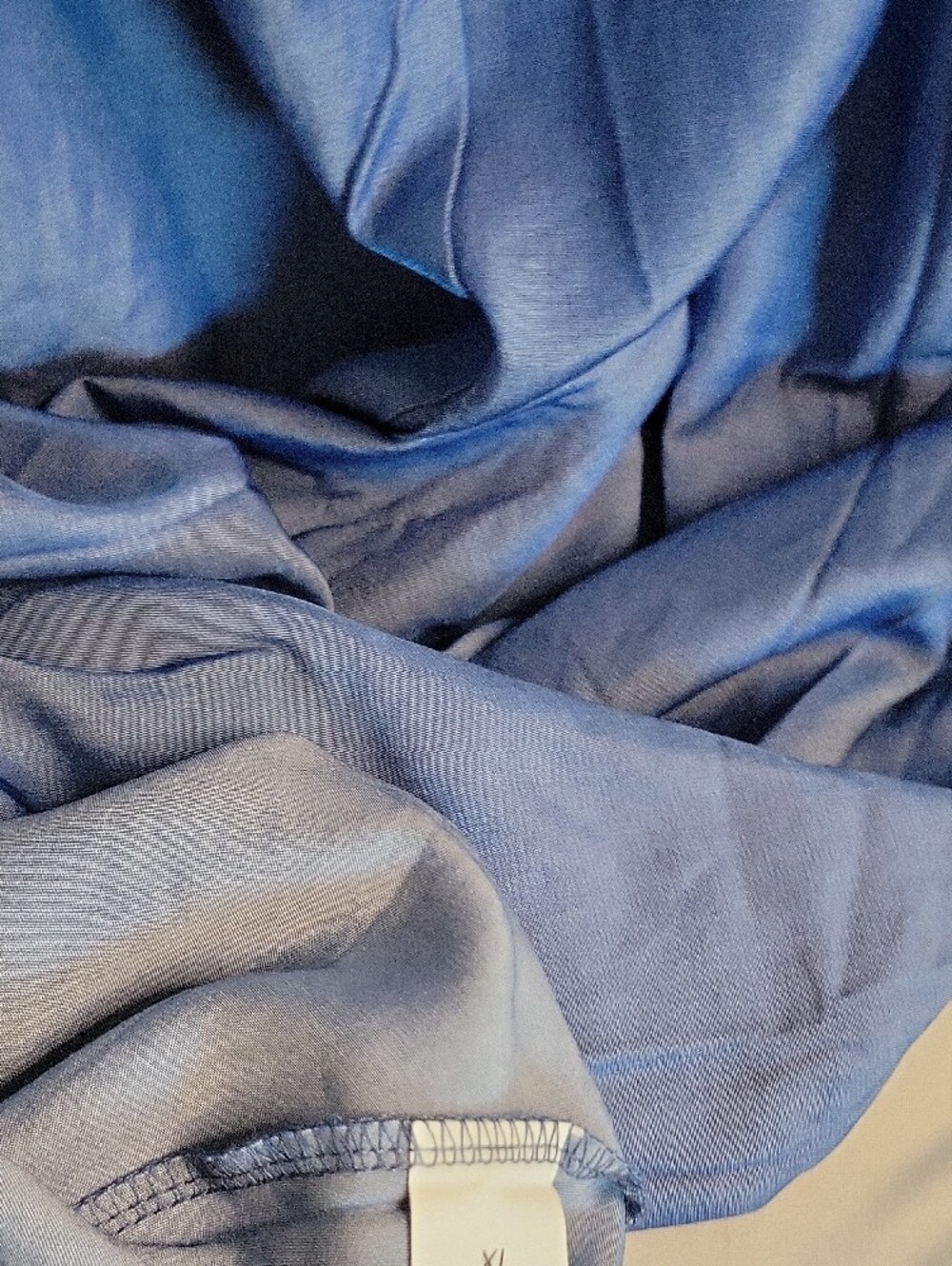 Blue Ruffled Off-Shoulder Maxi Dress - Picture 4 of 5